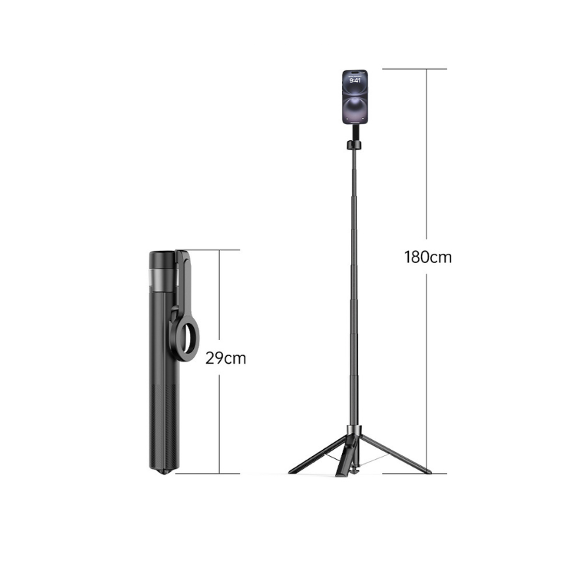 SDT POP MGS Magnetic Selfie Stick Tripod 1.8m with Bluetooth Remote