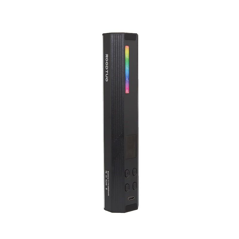 ROODTUO W200RGB portable LED fill light with adjustable color temperature and RGB full-color modes