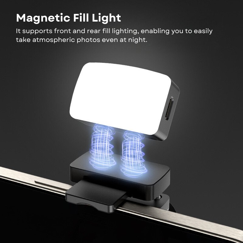 C06H Mini Handheld Single - Axis Stabilizer With Two Magnetic Fill Light - ROODTUO