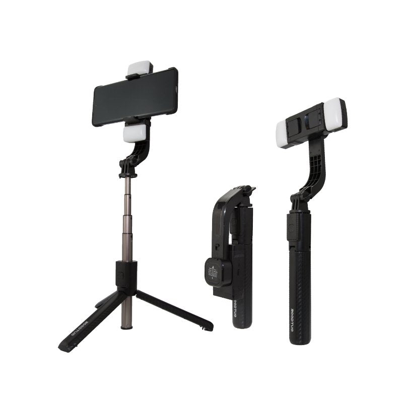C06H Mini Handheld Single - Axis Stabilizer With Two Magnetic Fill Light - ROODTUO