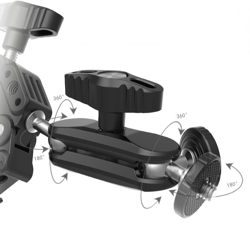 LC4-F1 Super Clamp with Dual Ball Head Magic Arm - ROODTUO