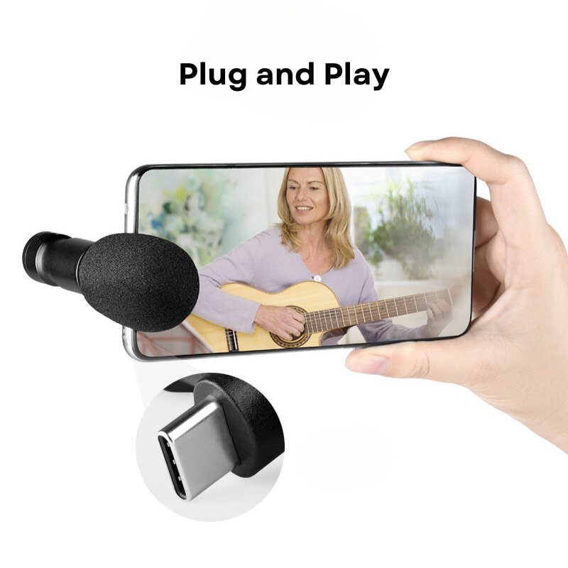 MPC - 1 Type C Cardioid Microphone heart - shaped directional pickup pattern - Ideal for Recording, Live Streaming - ROODTUO