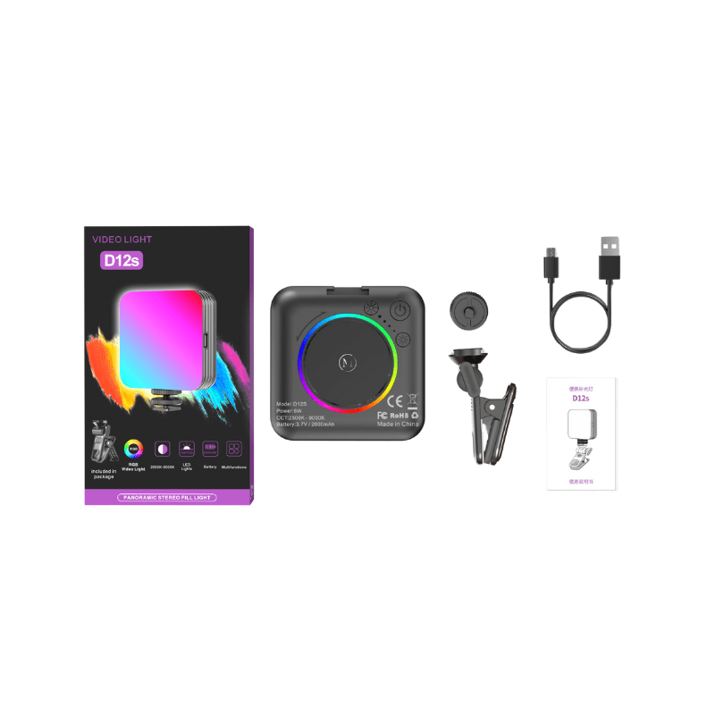 Pocket RGB Fill Light – 108 LEDs, Full - Color Portable Light - ROODTUO