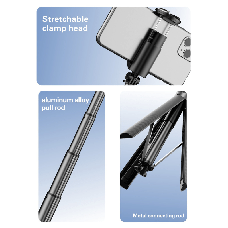 SDT DP20 Bluetooth Selfie Stick Tripod – Quick Open Design - ROODTUO
