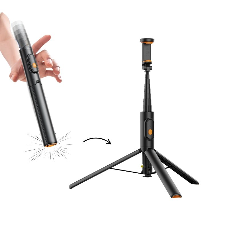 SDT POP all - in - 1 Drop - to - Open Hidden Selfie Stick Tripod and Bluetooth Remote - ROODTUO