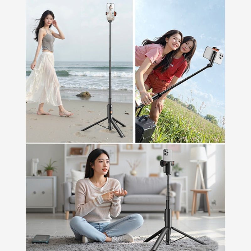 SDT POP all - in - 1 Drop - to - Open Hidden Selfie Stick Tripod and Bluetooth Remote - ROODTUO