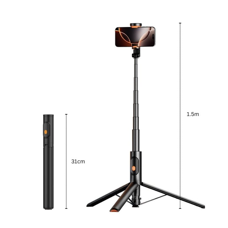 SDT POP all - in - 1 Drop - to - Open Hidden Selfie Stick Tripod and Bluetooth Remote - ROODTUO