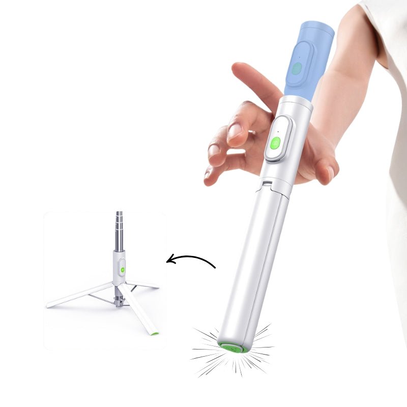 SDT POP all - in - 1 Drop - to - Open Hidden Selfie Stick Tripod and Bluetooth Remote - ROODTUO