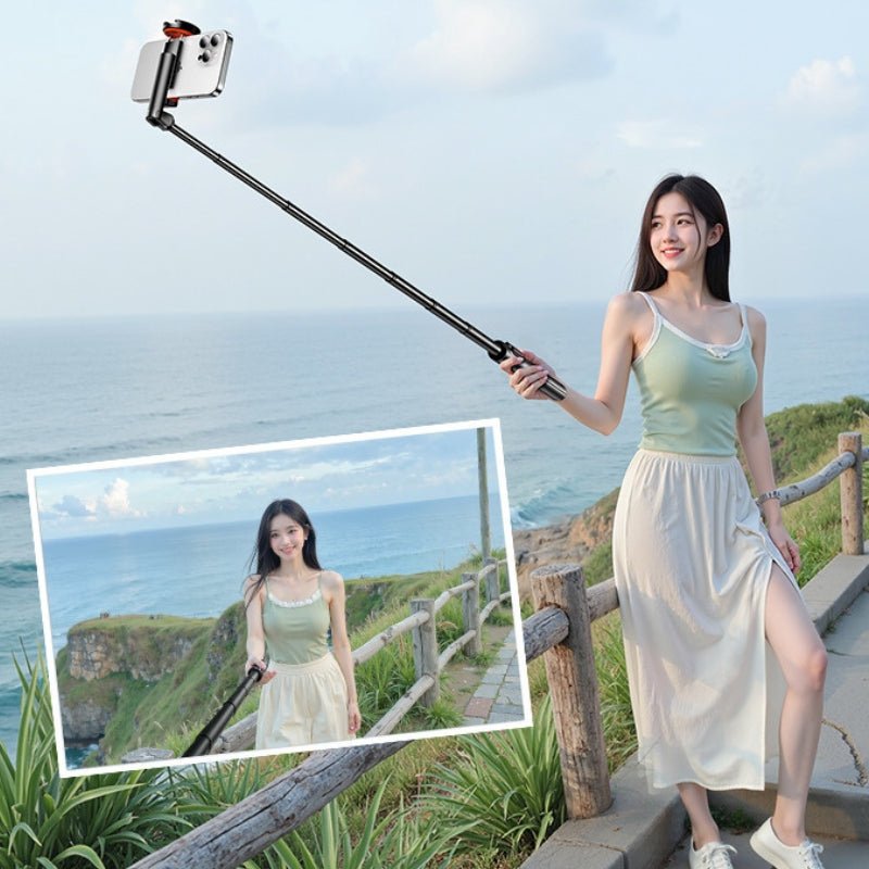 SDT POP all - in - 1 Drop - to - Open Hidden Selfie Stick Tripod and Bluetooth Remote - ROODTUO