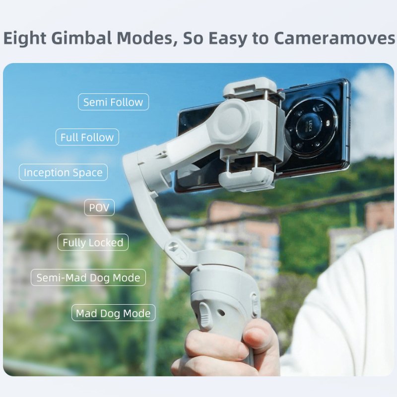 Smart - Cyclone 3 - Axis Anti - Shake Intelligent Tracking Mobile Phone Gimbal - ROODTUO