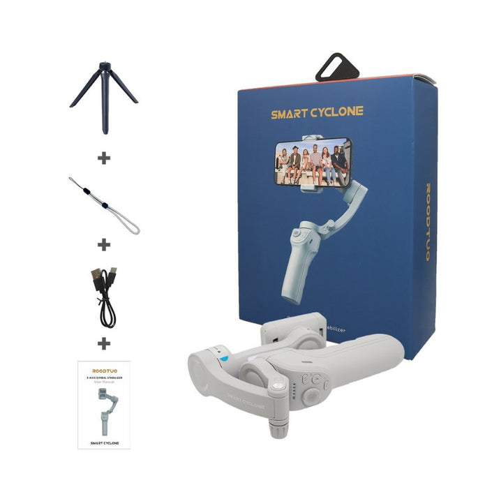 Smart - Cyclone 3 - Axis Anti - Shake Intelligent Tracking Mobile Phone Gimbal - ROODTUO