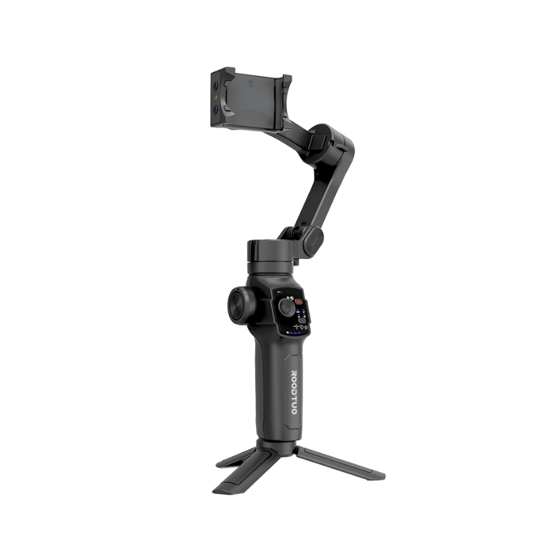 Smart Cyclone II – 3 Axis Foldable Smartphone Gimbal Stabilizer with AI Tracking - ROODTUO