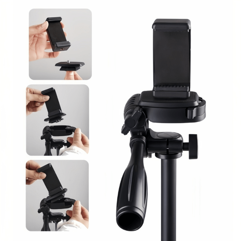T140 Foldable and Lightweight Mobile Phone Tripod for Versatile Photography - ROODTUO