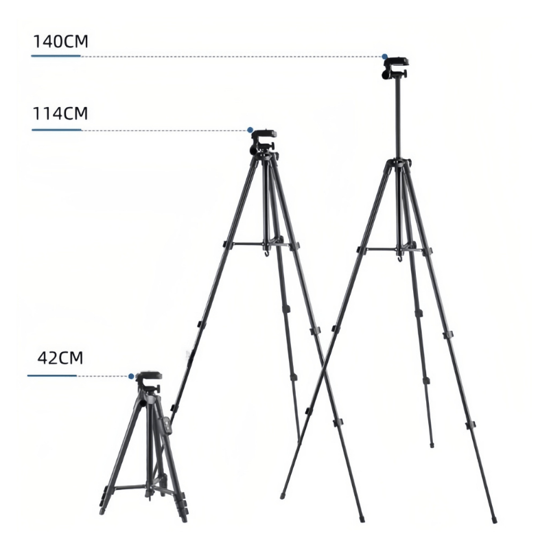 T140 Foldable and Lightweight Mobile Phone Tripod for Versatile Photography - ROODTUO