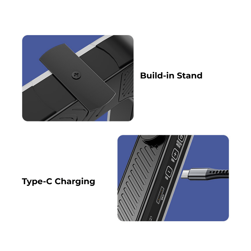 U200 RGB Handheld Square Ring Light with Stand & Bluetooth Remote - ROODTUO