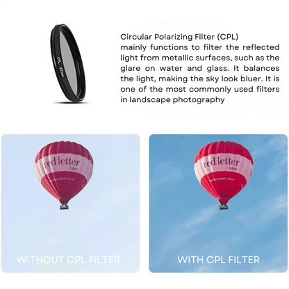 67mm CPL Polarizer Lens – Reduce Glare and Enhance Colors for Mobile Photography - ROODTUO