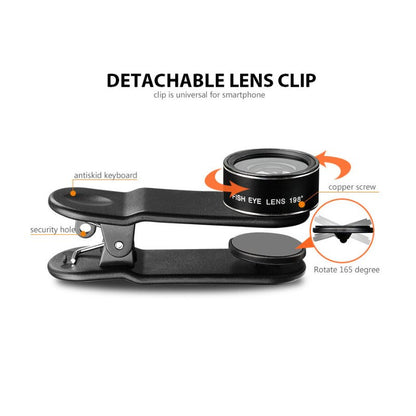 APL - 8N1 8 - in - 1 Mobile Phone External Lens Kit with Travel Bag and Buckle - ROODTUO