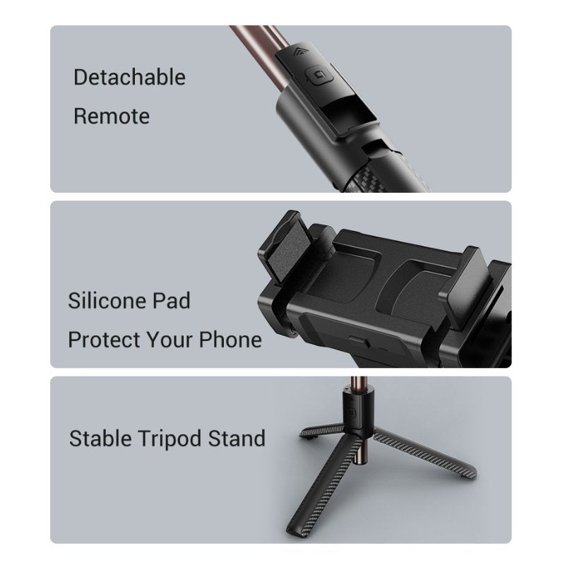 C06H Mini Handheld Single - Axis Stabilizer With Two Magnetic Fill Light - ROODTUO
