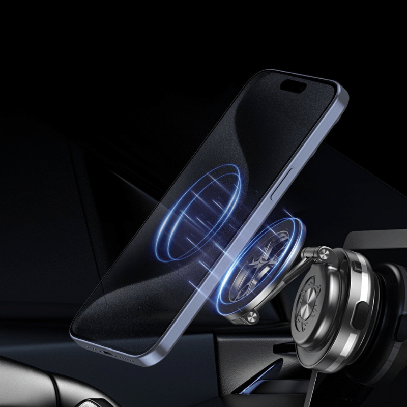 C6 Phone Mount – Magnetic Holder + Electric Suction Cup - ROODTUO
