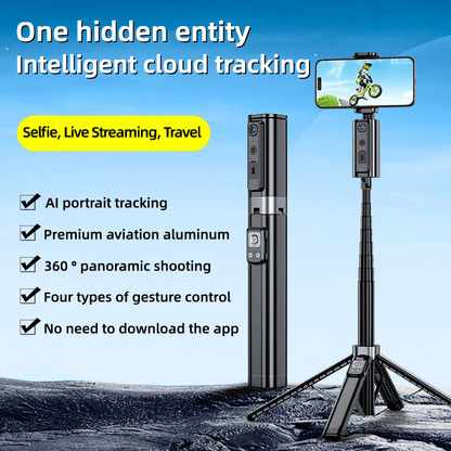 CL18 – All - in - One Hidden AI Tracking Selfie Stick Gimbal - ROODTUO