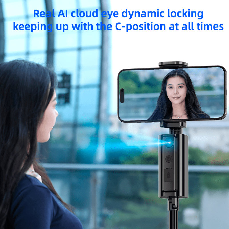 CL18 – All - in - One Hidden AI Tracking Selfie Stick Gimbal - ROODTUO