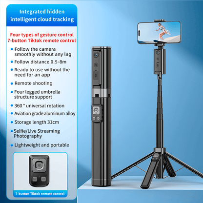 CL18 – All - in - One Hidden AI Tracking Selfie Stick Gimbal - ROODTUO