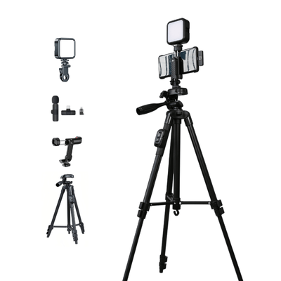 Entry - Level Vlog Creator Kit – Light, Sound, and Stability for Professional Shooting - ROODTUO