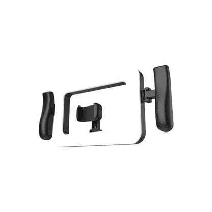 FL - K03 Square Handheld Ring Light with Dual Handles, Bluetooth Remote - ROODTUO