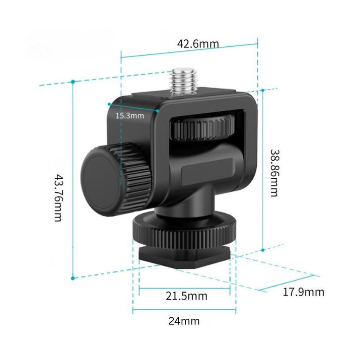 GC1 Snail Cloud Cold Shoe Adapter with Adjustable Tilt - ROODTUO