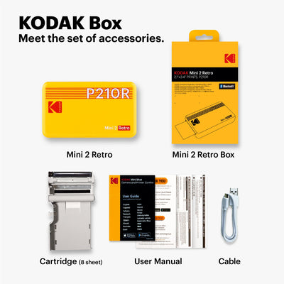 Kodak Instant Mini 2 Retro Cartridge Bundle - ROODTUO