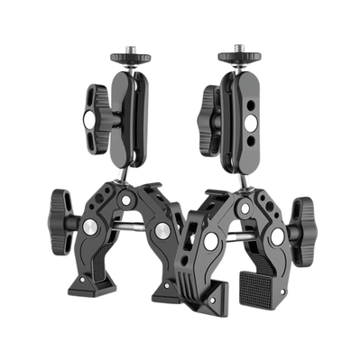LC4-F1 Super Clamp with Dual Ball Head Magic Arm - ROODTUO