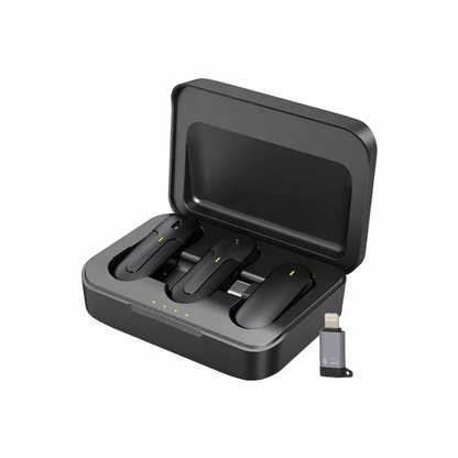 MPC - C Dual Lavalier Mic with Charging Case, Apple & Type C - ROODTUO