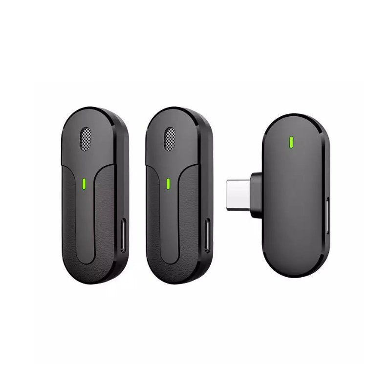 MPC - C Wireless Dual - Channel Lavalier Mic with Charging Case - For Apple & Type C, 20m Stable Connect - ROODTUO