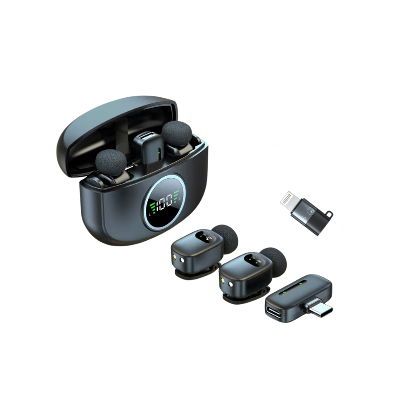 ROODTUO MPC-K21 – Dual Wireless Mini Mic, Noise Reduction