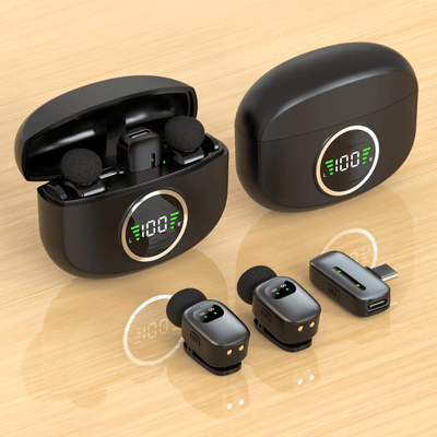 MPC - K21 – Professional Wireless Mini Microphone Dual Set - ROODTUO