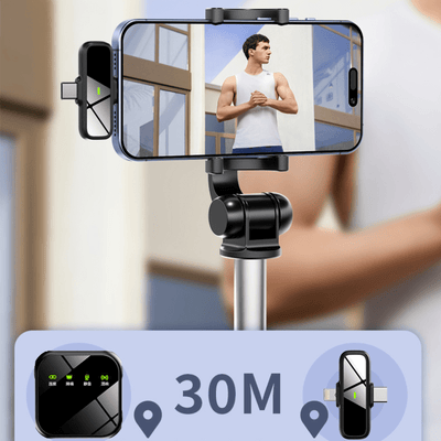 MPC - K50 – Professional Wireless Dual Microphone System with AI Noise Reduction - ROODTUO