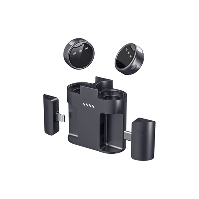 MPC - S60 Dual Wireless Magnetic Lavalier Microphone with Lightning & Type - C - ROODTUO