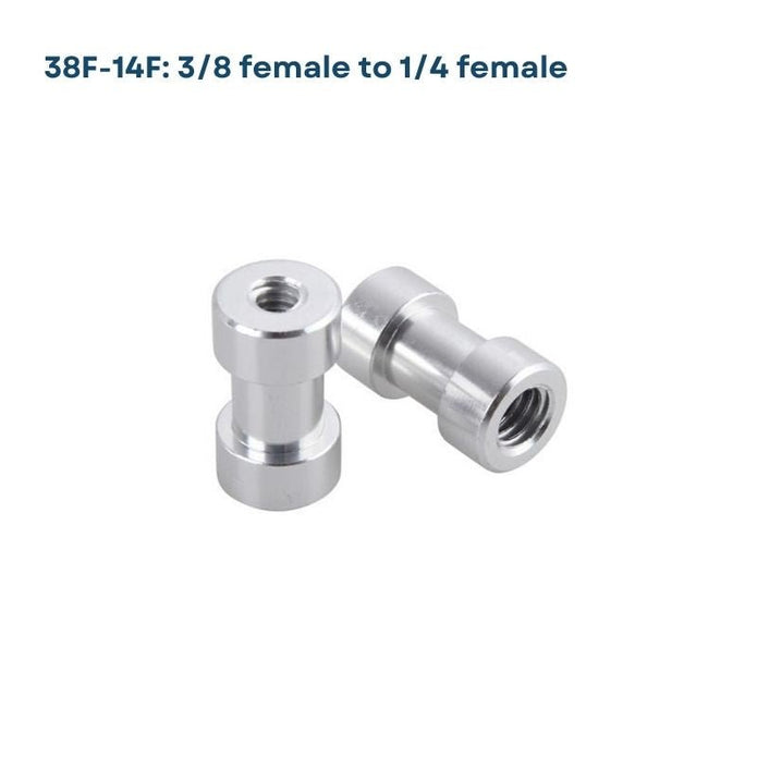 Multiple Photography Thread Adapters – 1/4" to 3/8", Male to Male, Male to Female, Female to Female, Cold Shoe & More - ROODTUO