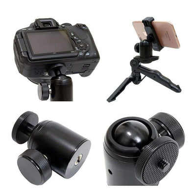 PBG 2N1 Versatile Metal Ball Head with Dual Screw Mounts - ROODTUO