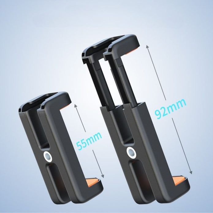 PCJ - C Universal Dual 1/4 - inch Phone Clamp with Cold Shoe Mount - ROODTUO