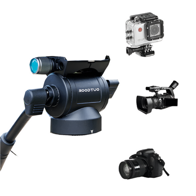 PLG1 Mini Aluminum Alloy Hydraulic Tripod Head - 3kg Load - ROODTUO