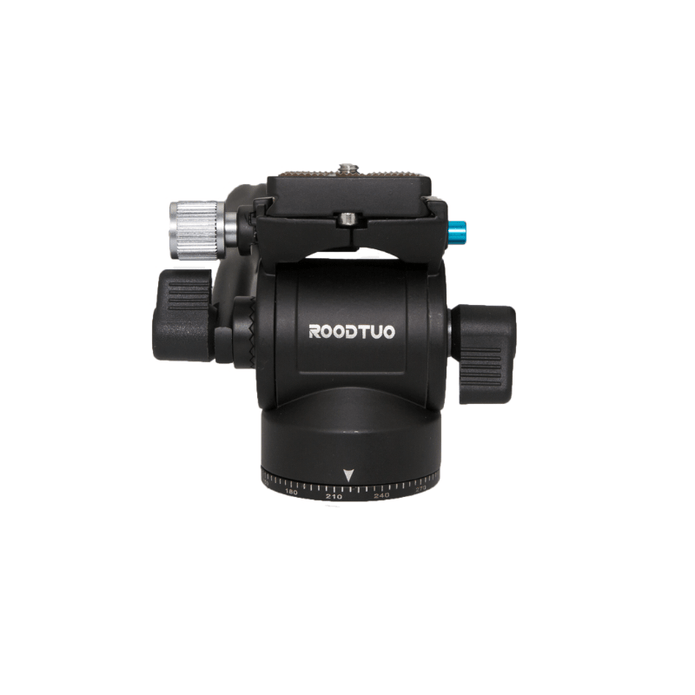 PLG1 Mini Aluminum Alloy Hydraulic Tripod Head - 3kg Load Capacity, Versatile for Cameras, Phones & Action Cameras - ROODTUO