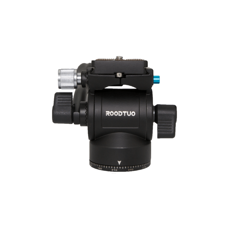 PLG1 Mini Aluminum Alloy Hydraulic Tripod Head - 3kg Load Capacity, Versatile for Cameras, Phones & Action Cameras - ROODTUO