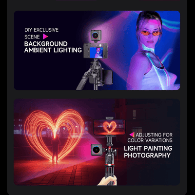 Pocket RGB Fill Light – 108 LEDs, Full - Color Portable Light - ROODTUO