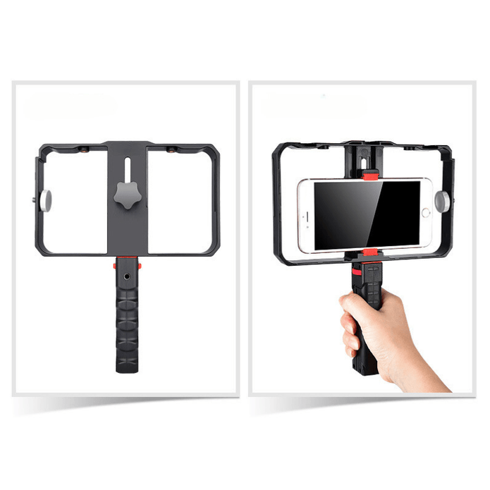 PVR - Handle Professional Mobile Phone Photography Cage Handheld Camera Bracket - Portable and Practical, Stable Shooting Magic Tool - ROODTUO