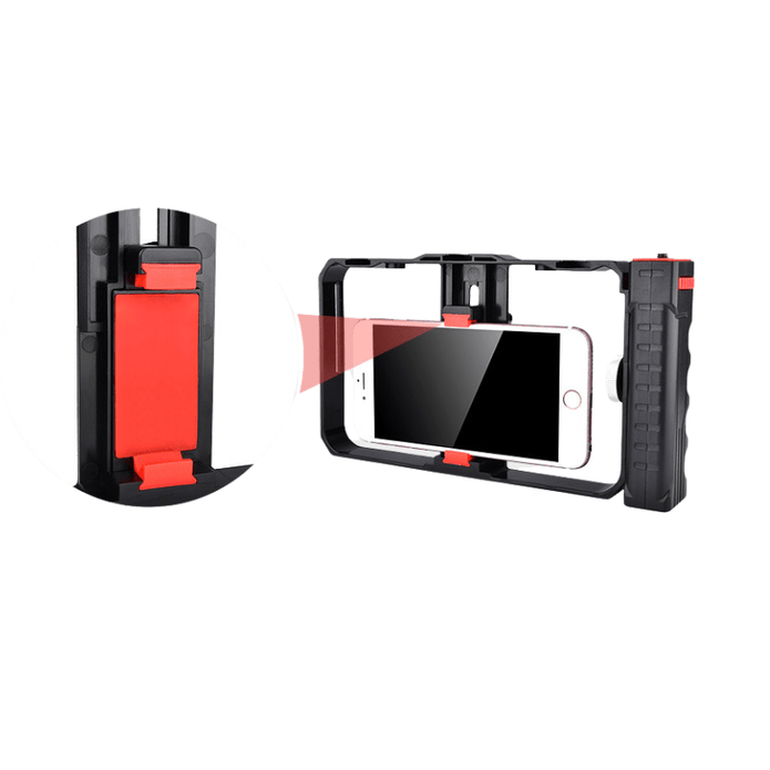 PVR - Handle Professional Mobile Phone Photography Cage Handheld Camera Bracket - Portable and Practical, Stable Shooting Magic Tool - ROODTUO