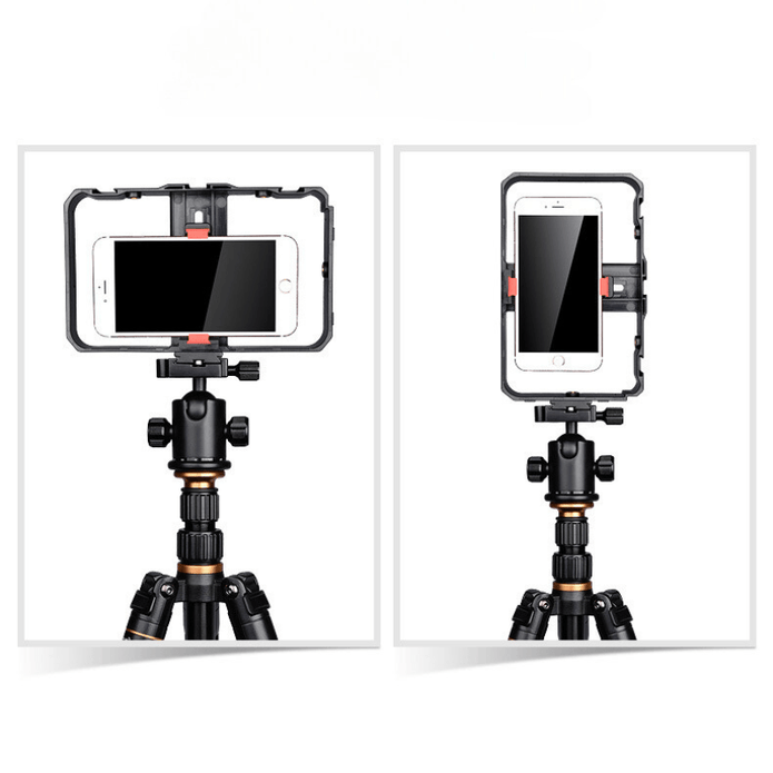 PVR - Handle Professional Mobile Phone Photography Cage Handheld Camera Bracket - Portable and Practical, Stable Shooting Magic Tool - ROODTUO