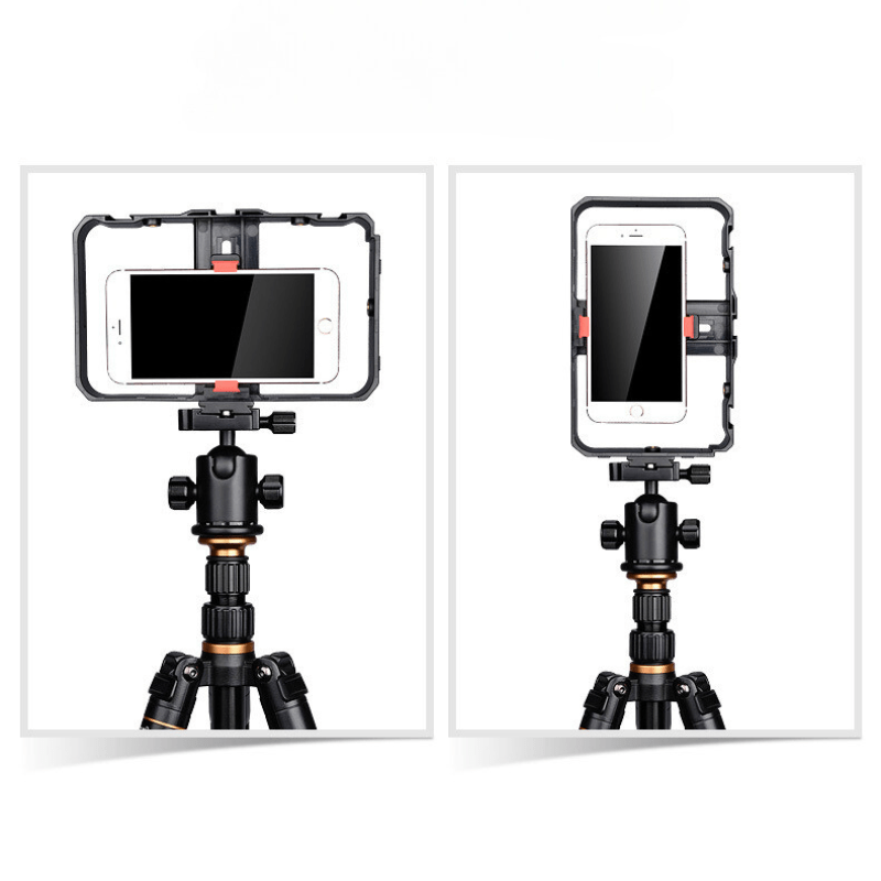 PVR - Handle Professional Mobile Phone Photography Cage Handheld Camera Bracket - Portable and Practical, Stable Shooting Magic Tool - ROODTUO