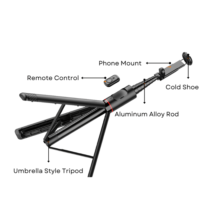 SDT - MAX 1.83m All - in - One Hidden Design Multifunctional Stable Selfie Stick Tripod - ROODTUO