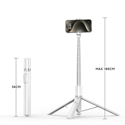 SDT POP MAX – Instantly Open and Close Selfie Stick Tripod with Magnetic Remote - ROODTUO